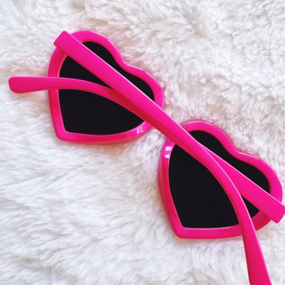Pixie Pink Girl Heart-shape Sunglasses